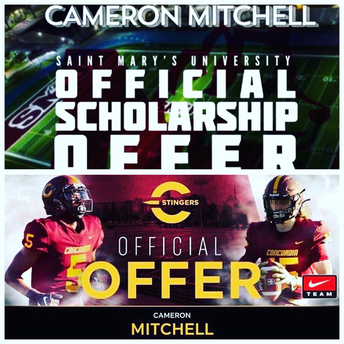 coach_lio's tweet photo. Very proud of our @standrews1899 Senior QB @Cameronxmitch who has now received two offers at the USports level. You have worked tirelessly to improve each and every day.  Excited to see you continue to develop at the next level! https://t.co/yzg5VTLVzw