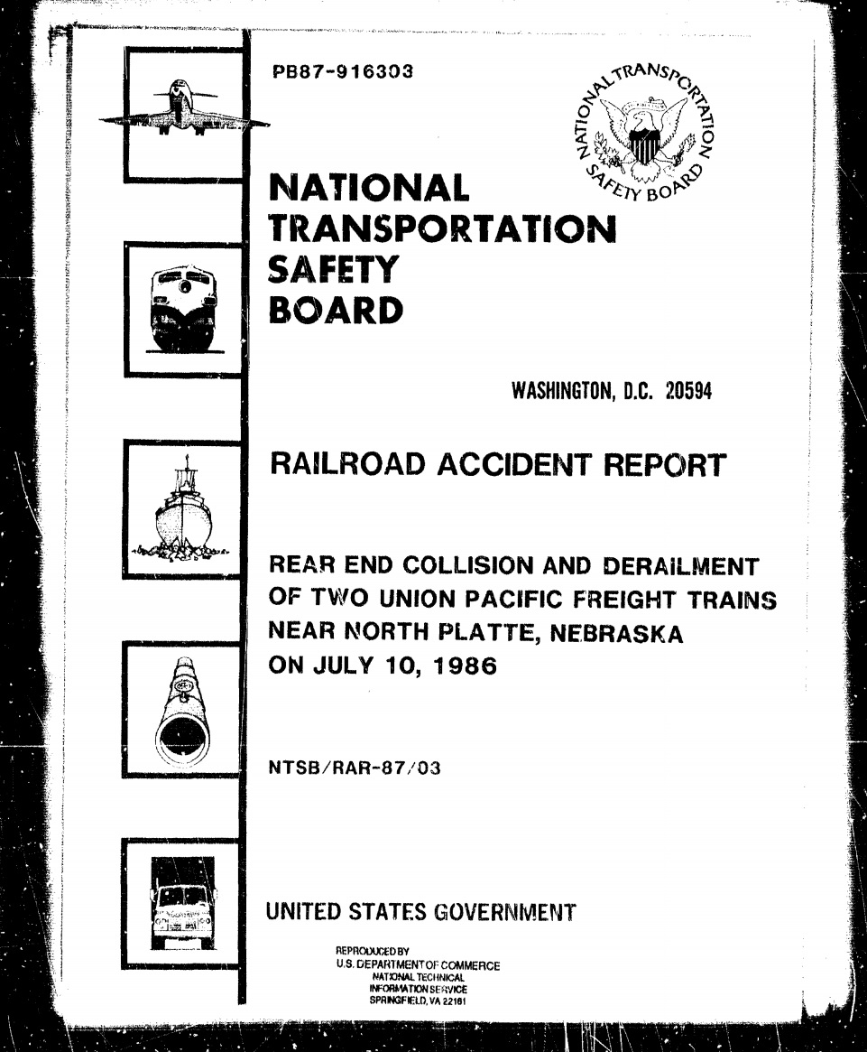 On July 10, 1986, in North Platte, NE, we investigated the sixty-fourth of 154  #PTC preventable accidents:  https://www.ntsb.gov/investigations/AccidentReports/Reports/RAR8703.pdf  #PTCDeadline  #NTSBmwl