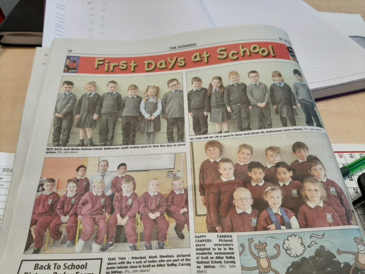athartadhg's tweet photo. Junior Infants make the news!! Congratulations to some of our Junior Infants who featured in the ⁦@TheAvondhu⁩ recently. #firstdayinschool #infants https://t.co/58bgdaoSPA