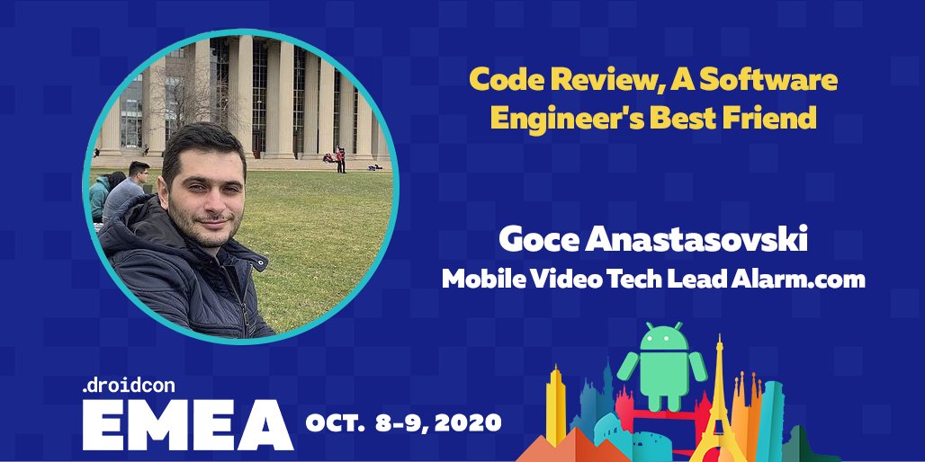 In this #dcEMEA talk, <a href="/GoceAnastasovs1/">Goce Anastasovski</a> will take you on the journey of a team that transformed their #code review process to be their biggest investment, resulting in high-quality code output. Full abstract: online.droidcon.com/emea-speaker/g…