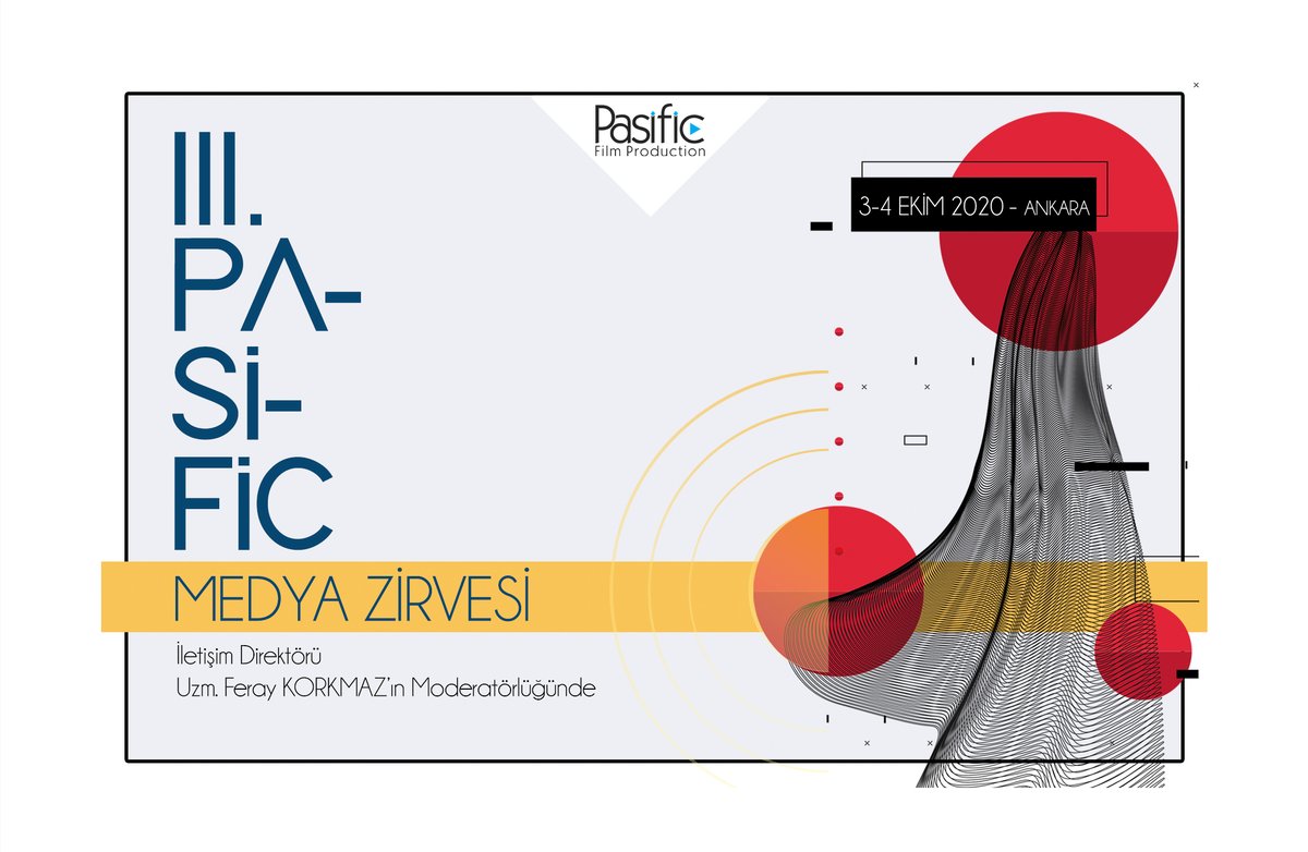 III. Pasific Film Medya Zirvesi Etkinlikleri 3-4 Ekim 2020 tarihlerinde başlıyor!
Yer: Ankara Gençlik Parkı Kültür Merkezi - Necip Fazıl Salonu