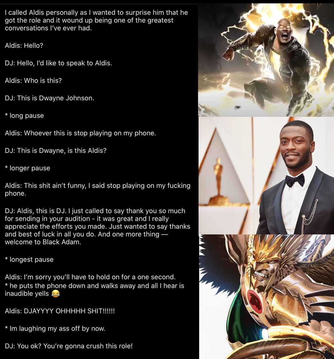 blakqueenphotog's tweet image. Is this really how it went lol? @AldisHodge #blackadam #hawkman #blackgeek