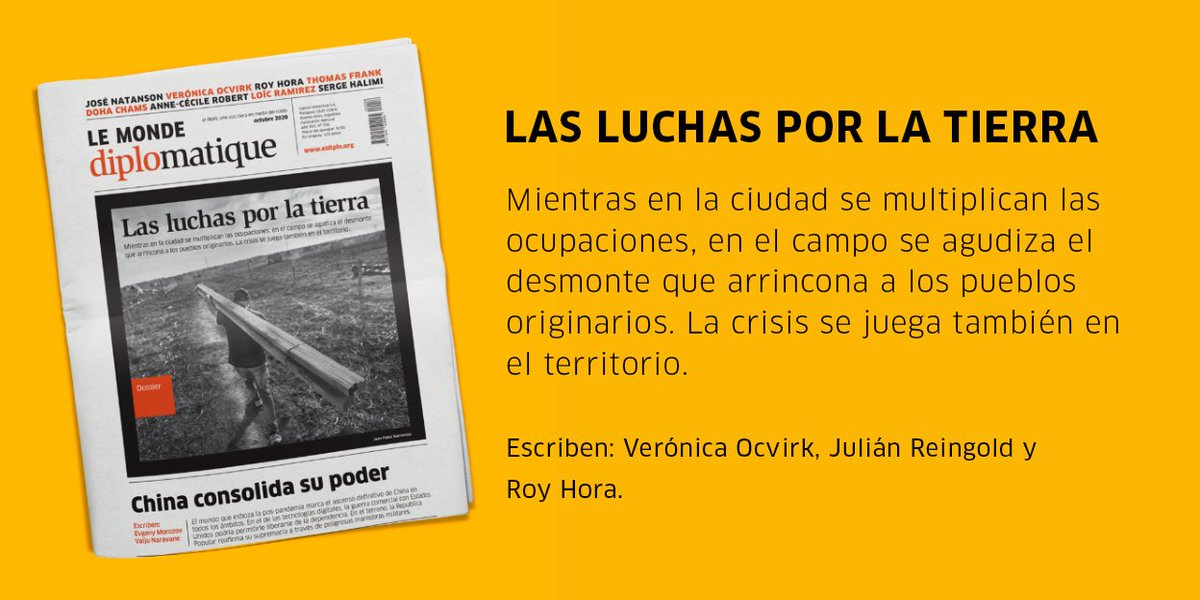 #Octubre | 📢¡Ya salió! 
Las luchas por la tierra
En la ciudad se multiplican las ocupaciones y en el campo se agudiza el desmonte. La crisis se juega también en el territorio.

Además👇

EEUU atrapado por la locura
Geopolítica del 5G

🛒 ¡En kioscos o en bit.ly/suscripcion-PL…!