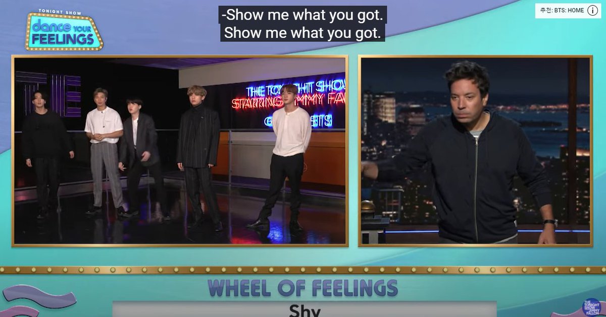 1:32 RM: Show them what you've got! (x2)1:36 S: *Translates what RM said with adorable swag*1:36 RM: Show the American people what you've got! @BTS_twt  #BTS  #BTSonFallon  #BTSWeekonFallon  #BTSWeek  #BTSARMY