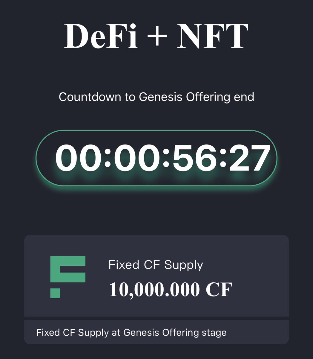 CoFi_Token's tweet photo. 🔥Guys. Our Public Sales will be over in less than an hour. Those who have not joined please as soon as possible. Let’s grow together.🔥
#DEFI #NFT https://t.co/8P2MlaoNbM