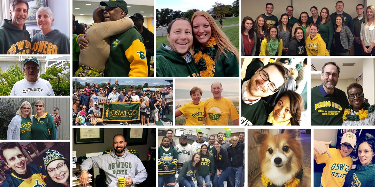 oswegoalumni's tweet photo. It's Green and Gold Day! 💚💛 Show your Laker spirit! Wear your green and gold and post a photo today using #oswegopride! (Don't forget to change your settings to "Public" so we can see!) 

It's a great day to be a Laker.  It's a great day to be #TogetherOz. https://t.co/CdrucnXaN0