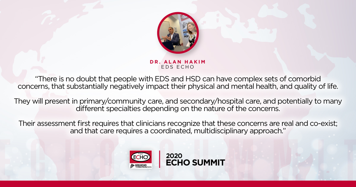 TheEDSociety's tweet photo. We are delighted to be opening with Day 1 of the first EDS ECHO Summit, sharing the latest research and knowledge on EDS, HSD, and comorbidities, in the traditional @ProjectECHOยฎ all-teach all-learn format with nearly 300 health professionals, globally.โ #EDSECHOSUMMIT https://t.co/qq1qVamIRb