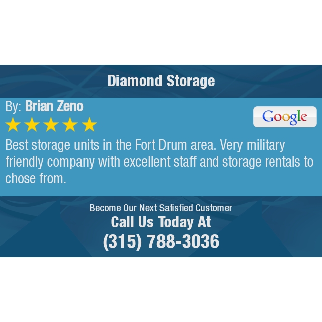 5 Star: Brian Z. "Best storage units in the Fort Drum area. Very military friendly company with excellent staff..." bit.ly/2yCNWvK