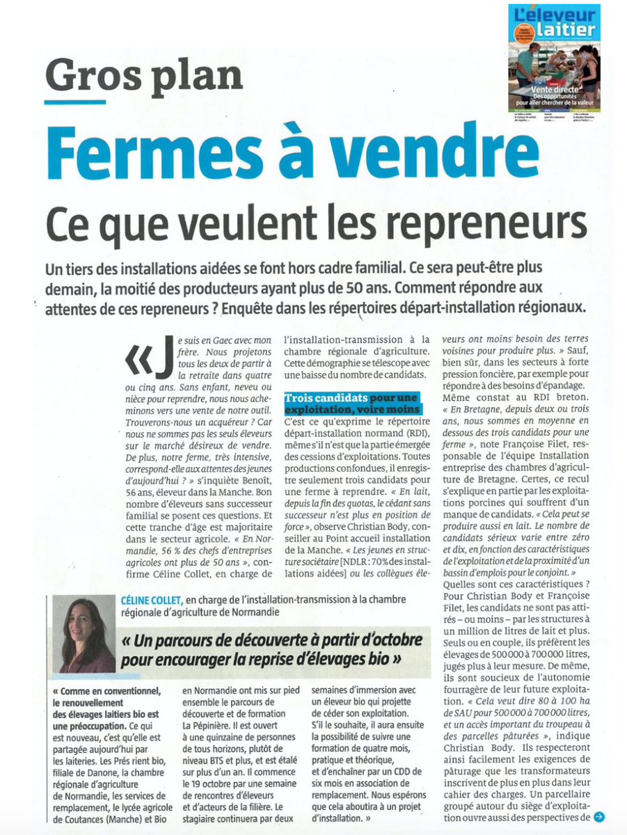 LyceeStClair's tweet photo. Nos anciens #élèves dans la #presse 🙋♂️
Johan Grimault, élève en #BacPro CGEA (2018) et en #BTSACSE (2020) au lycée Saint-Clair, a été interrogé par @LEleveurlaitier sur son #projet d'installation 🙂 Nous lui souhaitons un bonne #réussite dans son projet ! https://t.co/2ja8vbm5SS