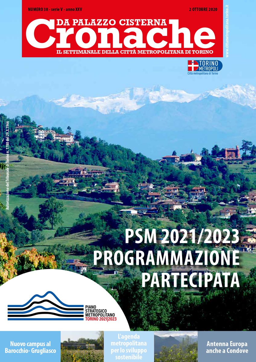 CittaMetroTO's tweet photo. Online Cronache: nuovo campus al Barocchio; agenda metropolitana sviluppo sostenibile; Antenna Europa a Condove @EuropeDirectTO; #Magiclandscape progetto @InterregCE; @ToScienza. https://t.co/QhCjvAnPZ3
@c_appendino @MarcoMaroccoM5S @BarbaraAzzara @DimitriDeVita https://t.co/vH7mk4qaXI