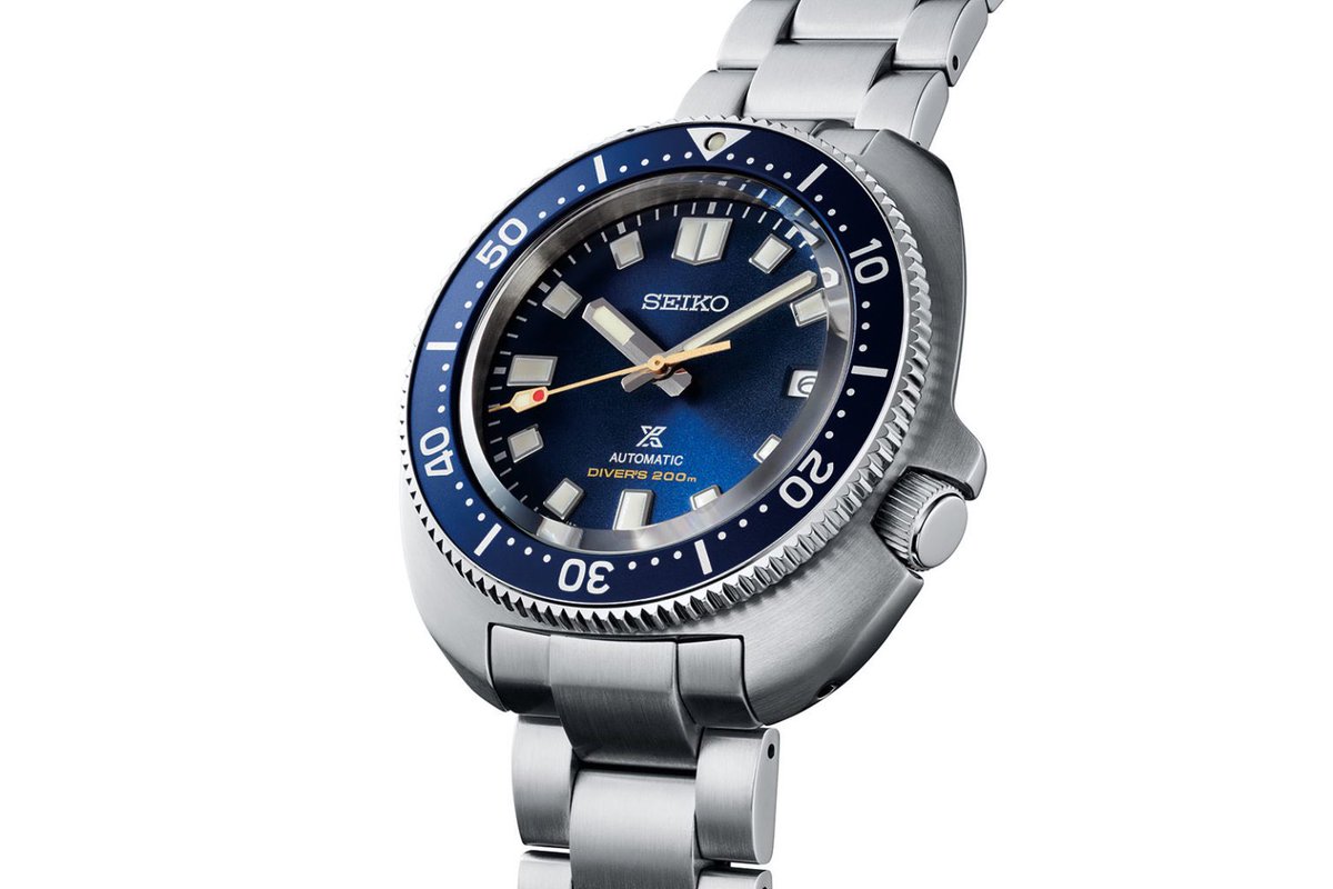 SeikoProspex's tweet image. #Seiko is marking the 55th anniversary of its first diver’s watch with remakes – yet again. The #Prospex 1965 Diver’s Re-creation #SLA043 modelled on the 62MAS 6217, while the Prospex 1970 Diver’s Modern Re-interpretation #SPB183 takes its cues from the 6105-8110. #DiveWatches