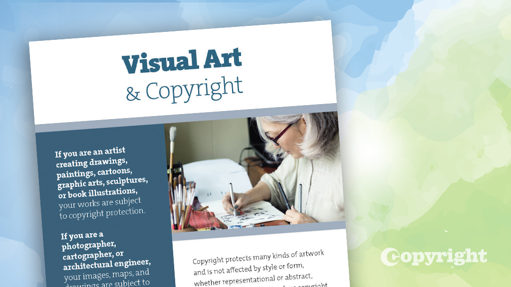 CopyrightOffice's tweet photo. You can apply to register your visual art with us as long as it has original pictorial, graphic, or sculptural authorship. Learn more about copyright on our #EngageYourCreativity page! https://t.co/Ku0U8bI7IU https://t.co/x78OeLsNHq