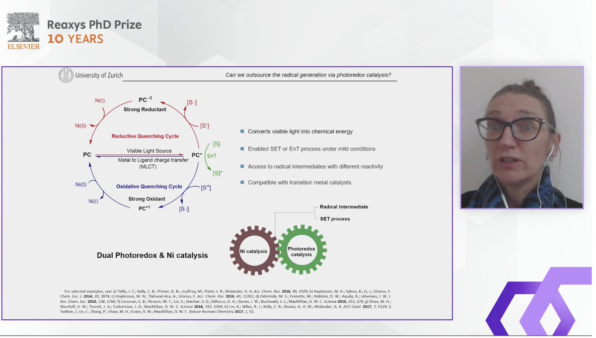 ElsLifeSciences's tweet photo. "Can we outsource the radical generation via photoredox catalysis?" Prof. Nevado (@NevadoLab @UZH_Science) is presenting a fascinating possibility and discussing what different groups are doing in this area. #ReaxysPhDPrize #AlkeneFunctionalization
https://t.co/6QR4bBWYzK https://t.co/pq2fAlYPYL