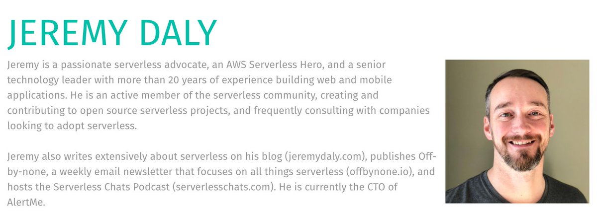 ServerlessHAM's tweet image. Soon: 
@jeremy_daly with his talk:
Building Resilient Serverless Systems with “Non-Serverless” Components! 

PS: check out his excellent weekly #serverless newsletter: offbynone.io #ServerlessHAM