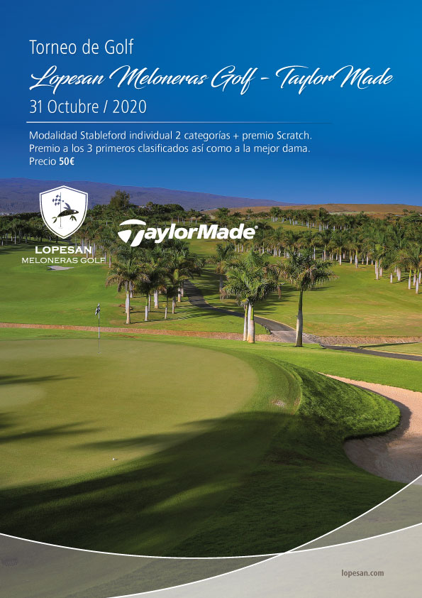 Nuevos torneos en Lopesan Meloneras Golf. 

Próximos 24 y 31 de octubre nuevos torneos, tanto Lopesan Meloneras Golf como Adidas y TaylorMade aportaremos gran cantidad de material para premios. Sigue nuestras redes para informarte de los suculentos premios a los que podrás optar.
