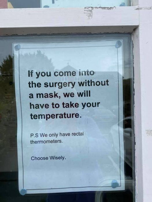 I'm told this is in the window of a vet in the Scottish Borders. Strong approve.