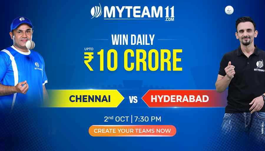 I'm ready with my teams, are you ready with yours? Join me for Chennai vs Hyderabad on MyTeam11.com & WIN BIG. #IndiaKiApniFantasyApp #MyTeam11