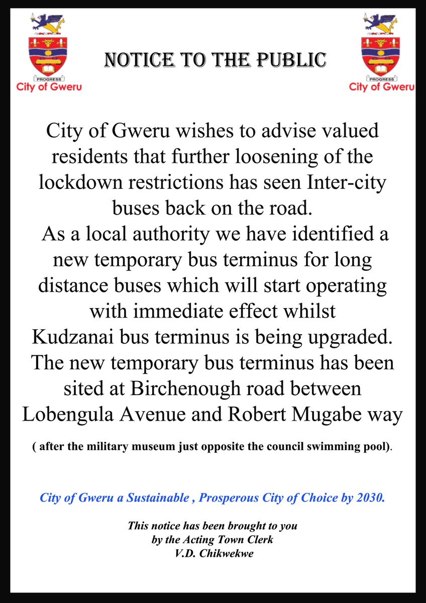 Notice to the Public