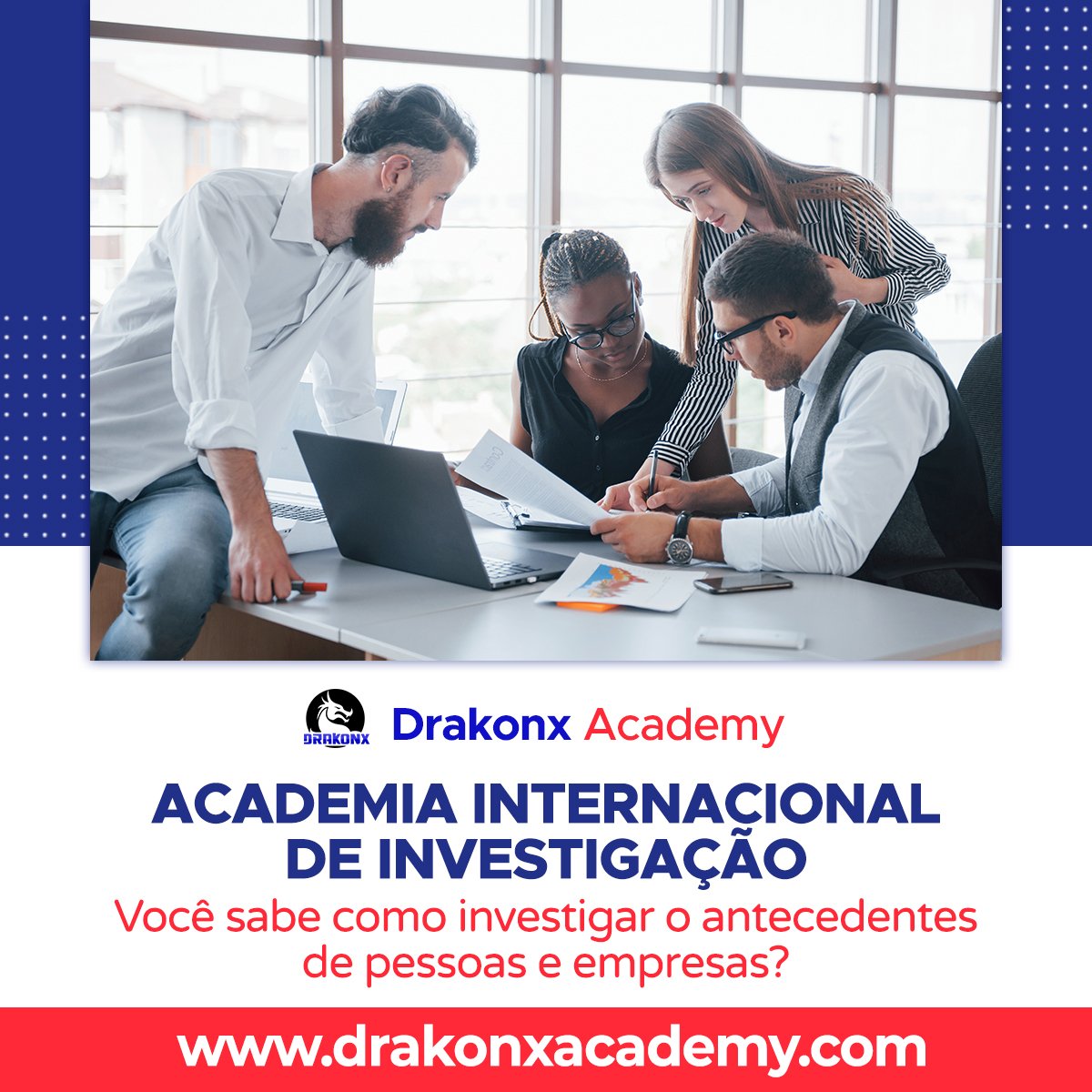 𝐃𝐑𝐀𝐊𝐎𝐍𝐗 𝐀𝐂𝐀𝐃𝐄𝐌𝐘!

ACADEMIA INTERNACIONAL DE INVESTIGAÇÃO

Você sabe como investigar o antecedentes de pessoas e empresas?

Aulas online. 

Inscreva-se hoje!

drakonxacademy.com
.
.
#drakonxacademy #información #crimeinvestigation #investigationdiscovery