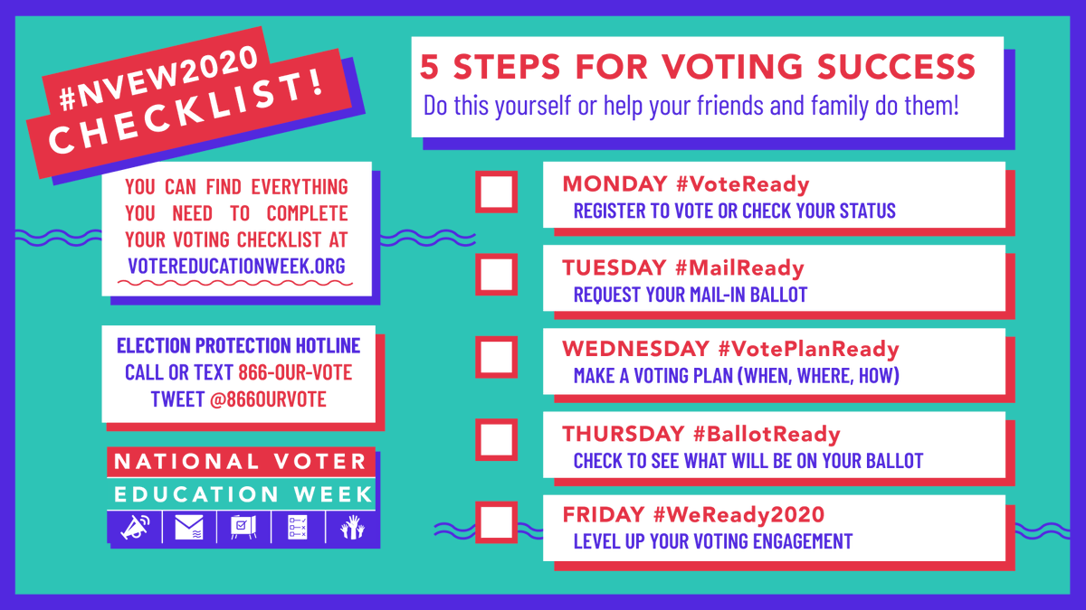 YoungInvincible's tweet photo. We're gearing up for National Voter Education Week, a celebration of civic education! Visit https://t.co/2LXtAQSrhm to learn more. Stay tuned for what we have in store next week. #NVEW2020 https://t.co/yrGdJSE9aE