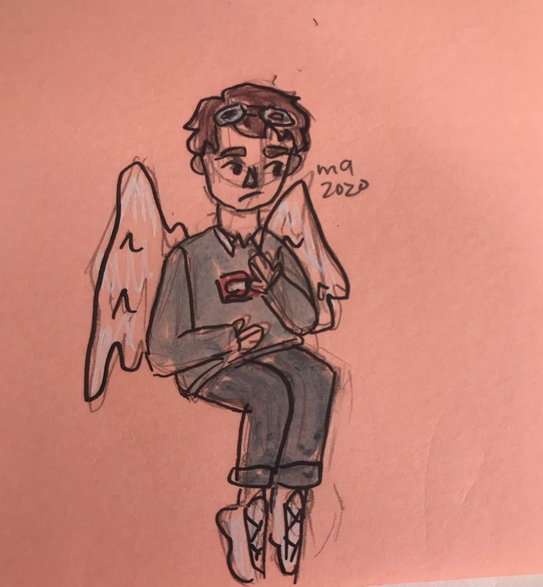 #mcyttober day 2: wings !! i was scrolling through the tag and saw @Matthias1r ‘s one and i really liked the pose. so have g o g y