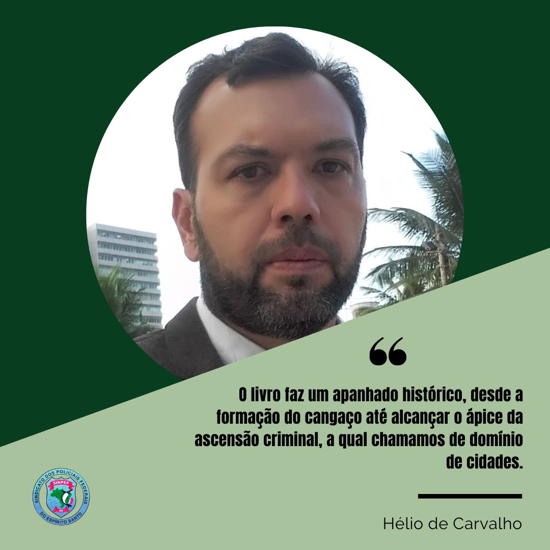 SINPEF_ES's tweet photo. “Alpha Bravo Brasil faz um apanhado histórico, desde a formação do cangaço, passando para uma fase mais aguda da evolução denominada novo cangaço, até alcançar o ápice da ascensão criminal, a qual chamamos de domínio de cidades”, destaca o agente federal Hélio de Carvalho. https://t.co/P5G3f6pMRW