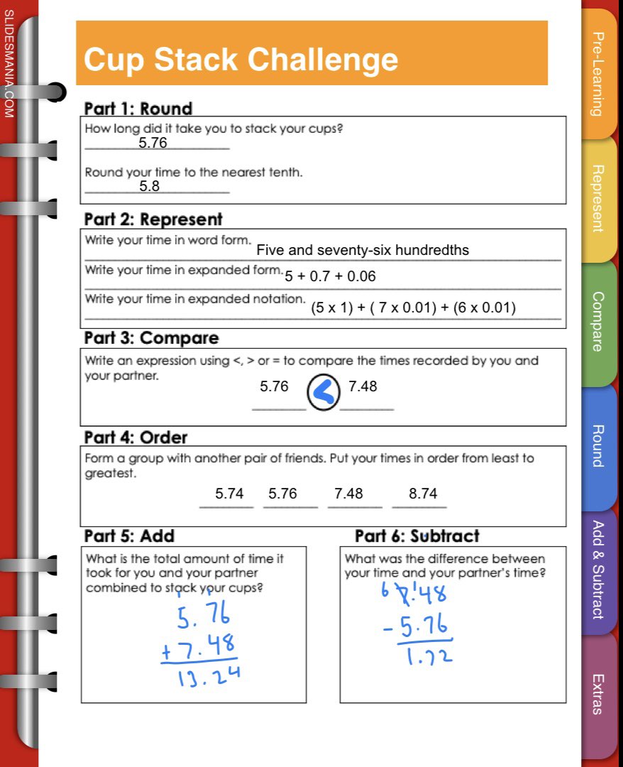 We’re accessing our prior knowledge today as we recall what we know about decimals to complete our cup stack challenge! We are loving our digital notebooks! <a href="/SlidesManiaSM/">SlidesMania 💛</a> <a href="/LCISDeast/">East Elementary</a> #EEpirates <a href="/lubbockcooper/">Lubbock-Cooper ISD</a> #piratefamily <a href="/lcp_it/">LCPTech</a> #pirateinnovation