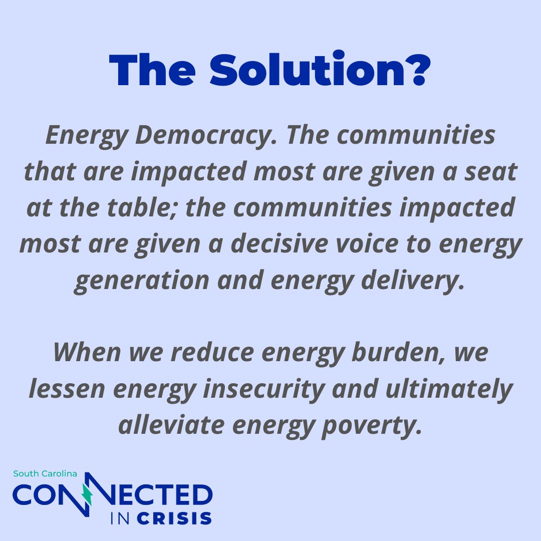PalmettoCIC's tweet photo. Hey, Google, define "energy poverty." There are a lot of terms used to explain how utility costs affect our households. But one thing we know for sure is that we need solutions here in South Carolina. Check out these terms + definitions for how energy bills affect us. https://t.co/2g1OZYah8V