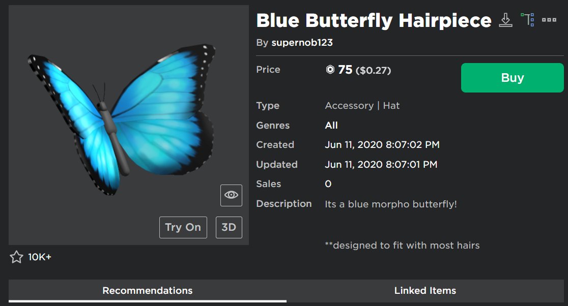 Jaz Jazzyxthree Twitter - blue butterfly free roblox accessories