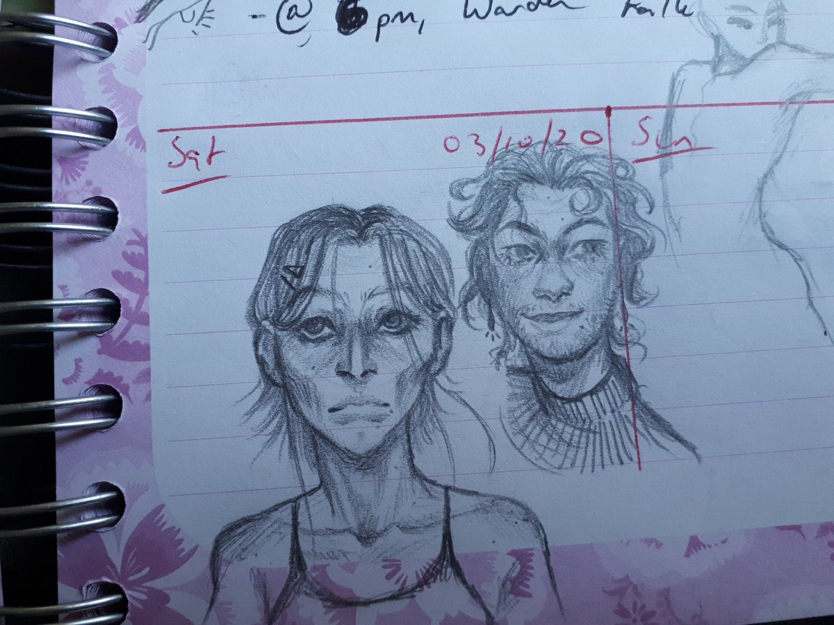 Am bored during college zoom calls so doodling in my planners -w- 
