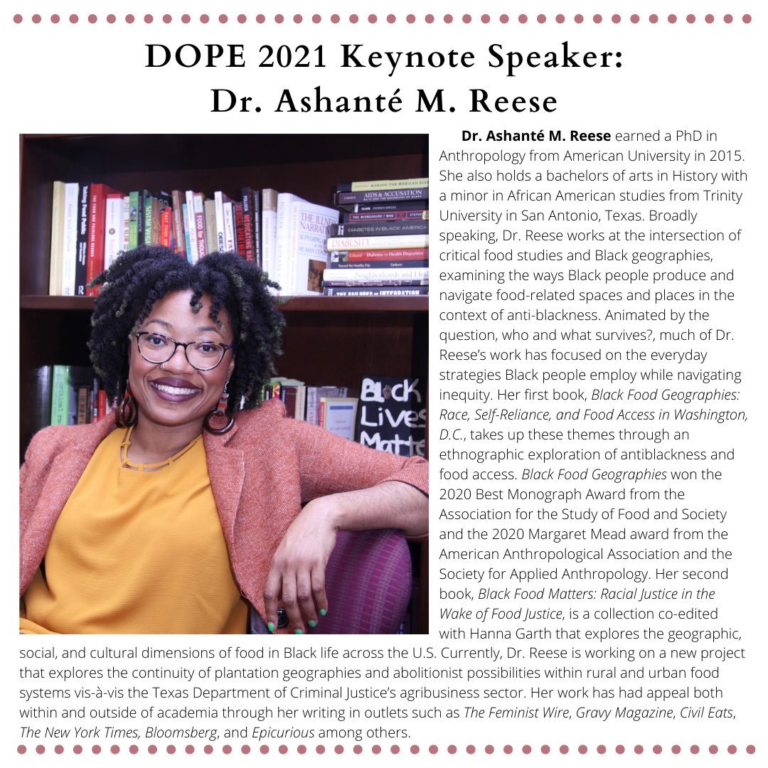 DOPEUKY's tweet photo. Announcing our DOPE 2021 Keynote Speaker: Dr. @AMReese07!!! 🎉🎊 https://t.co/5PyOoarpOM