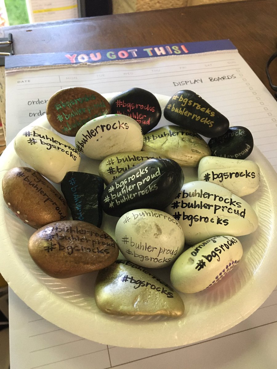 cgoertzen's tweet photo. My Ss are placing #positivityrocks around town today as a way to uplift and support our community! #bgsrocks #buhlerrocks #buhlerproud https://t.co/DMo6jaryTe