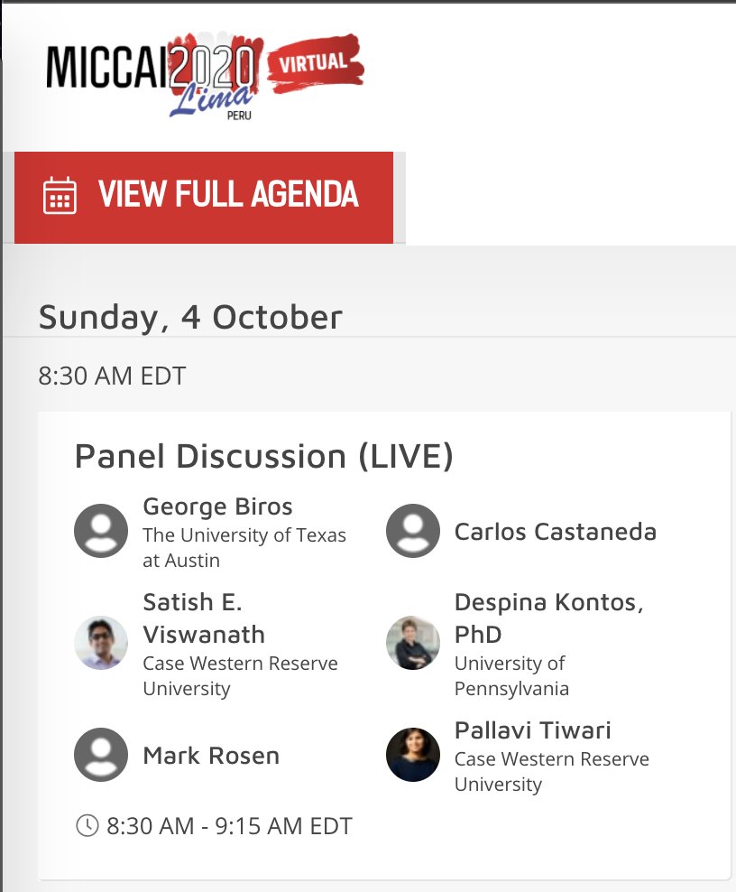 satishev's tweet photo. The first set of pre-recorded talks in our
@MICCAI2020 tutorial are now up on the virtual platform.
Tweet us questions -- @Pallavi_Tiwari and I will discuss with experts during our LIVE panel this Sun Oct 4, 830 AM EDT!
#oncology #cancer #AI #mathoncology #radiology https://t.co/c9cfjnDlgv