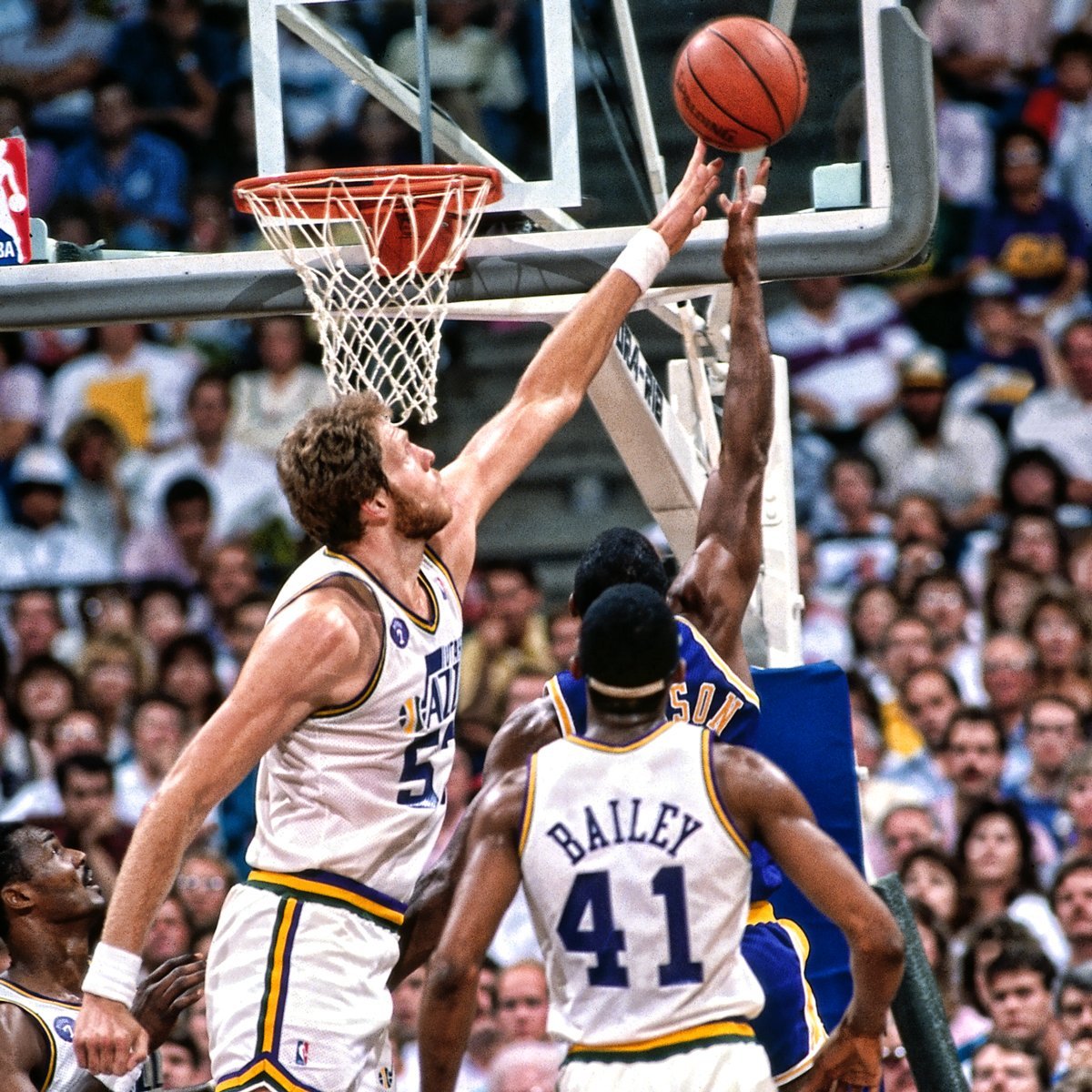 1984: Mark Eaton (1)Actual DPOY: MoncriefNo standout.Eaton:1st DBPM (3.7)1st BLK% (8.5)T-10th DRtg (102)T-23rd DWS (3.5)Eaton's Jazz T-12th in DRtg (108.0). Knicks 1st (103.1). NBA ave of 107.6.Contenders:BirdRollinsListerMahornSikmaMoncrief