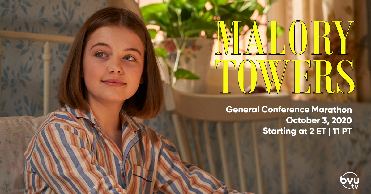 This General Conference weekend, we invite you and your family to watch the new heartwarming favorite, Malory Towers! This LIVE marathon will feature episodes 1 through 4. 📺 Enjoy adventures and lasting friendships this weekend on #BYUtv! 💛 #MaloryTowers #GeneralConference