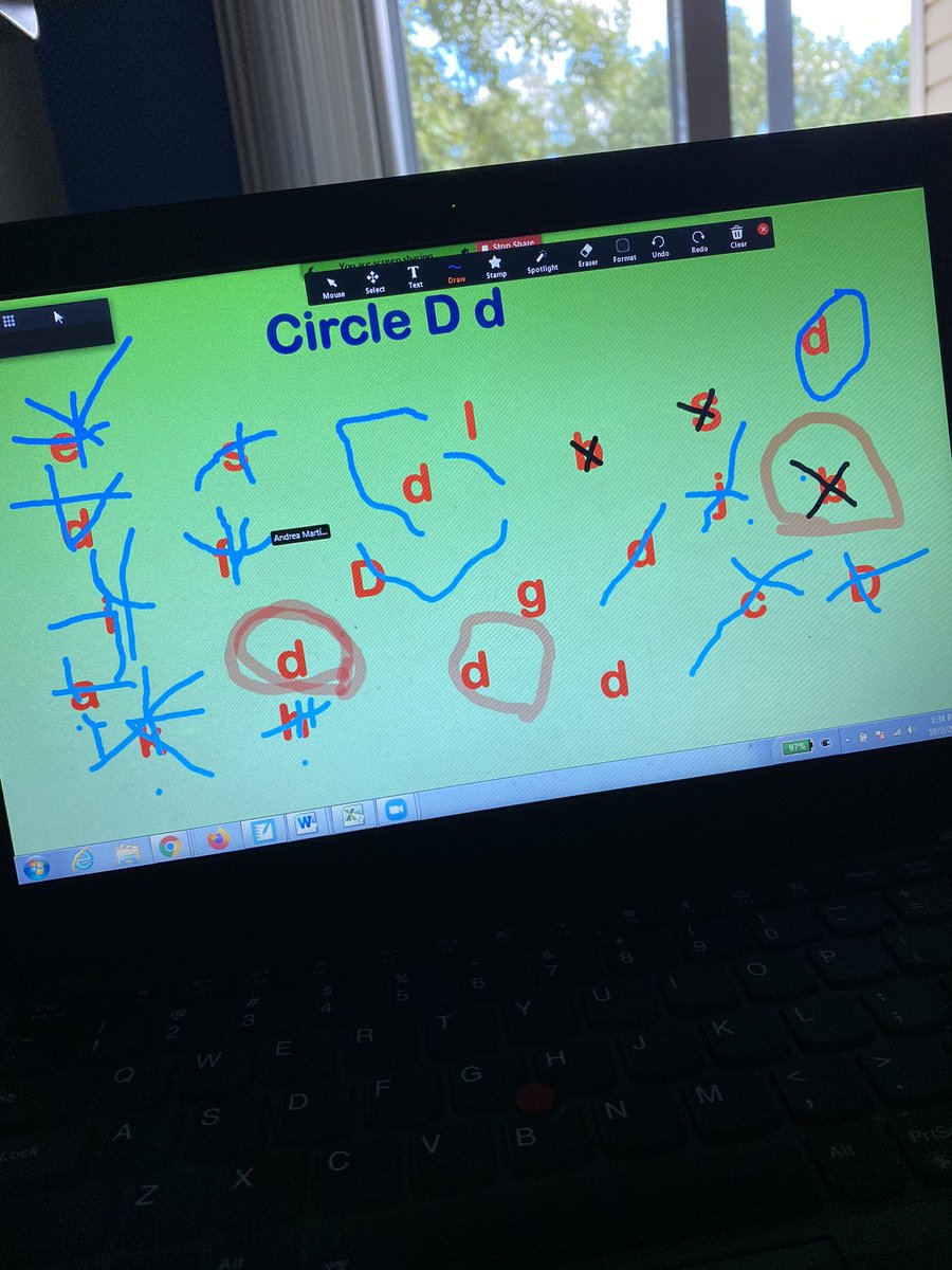 FerdinandTDayES's tweet photo. Learning how to annotate on zoom! We practice annotating while identifying our letters! What do you think!? We did a good job! Bravo π π π #FTDVirtualLearning #KindergartenWorld https://t.co/tpKQO8sPRf