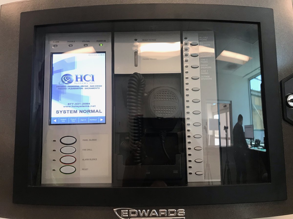 hcisystemsinc's tweet image. Custom "System Normal" screen with our logo on an #EST4 panel.

#FireAlarm #Install #Solution #MassNotification #NewSystem #ProtectYourBuilding #Fire #Life #Safety #Service #EdwardsSafety