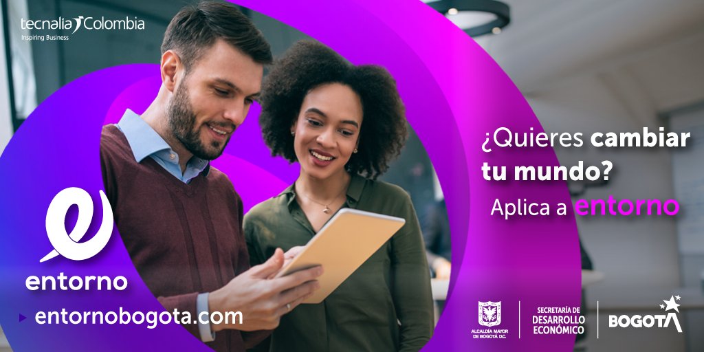 Tecnalia_Co's tweet photo. Entorno, el programa que acelera Pymes de alto impacto en Bogotá, abre convocatoria para descubrir nuevos emprendimientos unicornios. ¿Quieres participar? Ingresa a https://t.co/dnkt4SWpO7. Las inscripciones estarán abiertas hasta el próximo 9 de octubre. #EntornoBogotá https://t.co/0UtCny2PLf