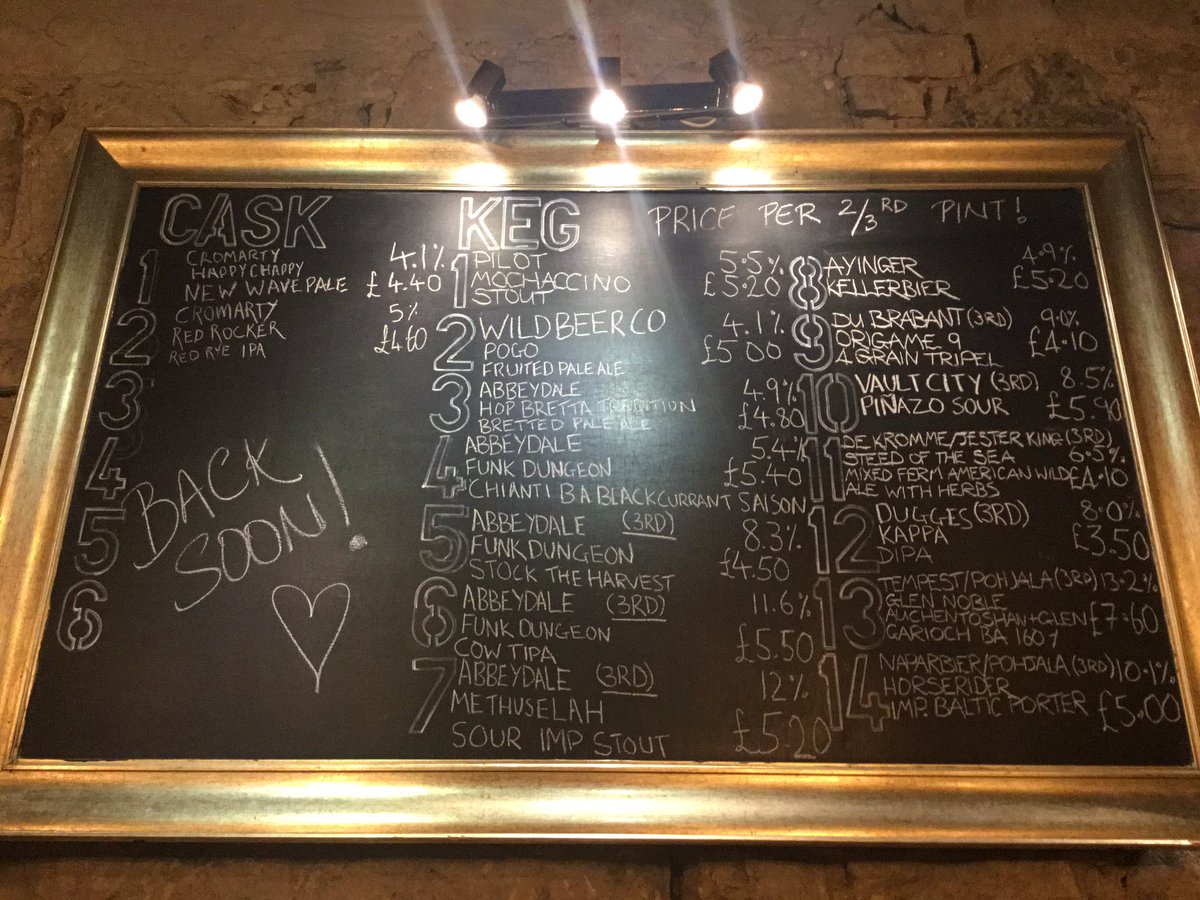 TheBatTaps's tweet image. Saturday Draught Taplist