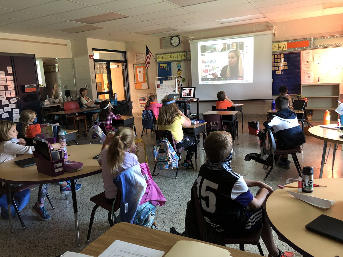 Miss Lindsay from @Central yorkhs was our Friday Mystery reader on #zoom <a href="/SB_ESPanther/">Stony Brook ES</a>