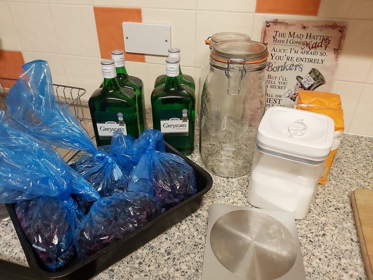 emflip81's tweet photo. Let the sloe gin making commence #sloegin #homemade https://t.co/VJPZ71pX9C