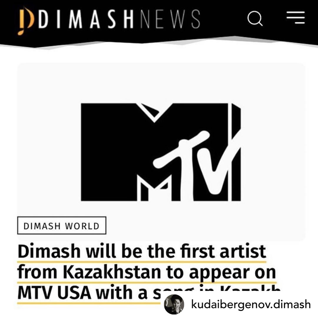 ZANYANTIQ1's tweet photo. Dimash will be the first artist from Kazakhstan to appear on MTV USA with a song in Kazakh. https://t.co/IH7ryb6eFC