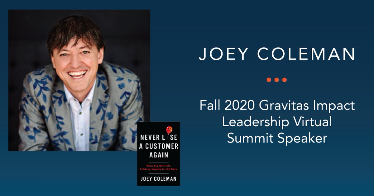 At our Fall 2020 Gravitas Impact Leadership Summit, Joey will be helping participants discover two major phases of consumer behavior shifts brought on by covid-19 and apply 4 strategic ideas that will help clarify an uncertain business future. Register at: hubs.la/H0wDl730