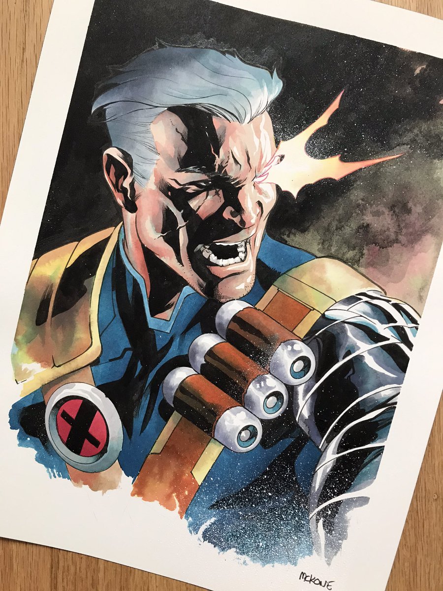 Mike2112McKone's tweet photo. Cable

#cable #marvelcomics #watercolor #99orbust #mckone https://t.co/lJIg17qy9U