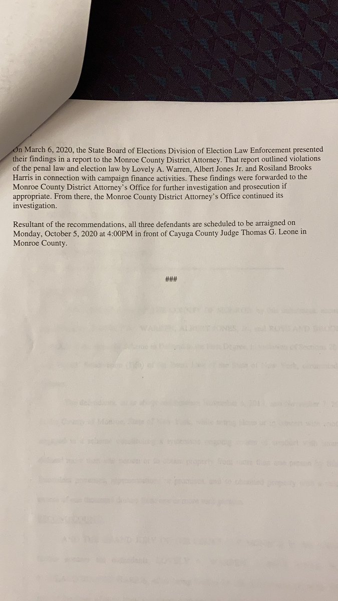 Two-count felony indictment announced against Mayor Warren, two associates