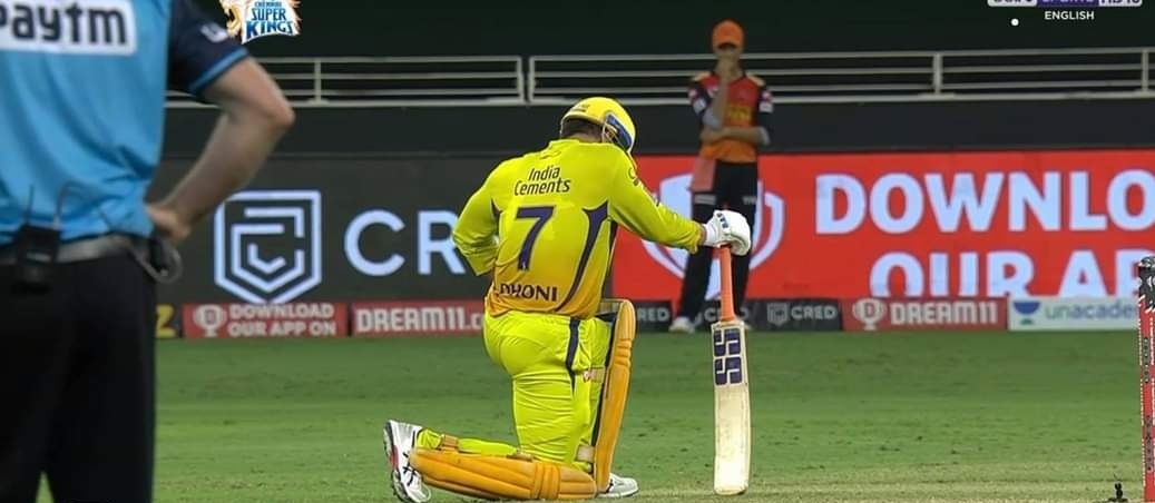 MSDiann7's tweet photo. It's Hurts 💔🥺

@MSDhoni • © #IPL2020 • #CSK https://t.co/ckt7umM7nt