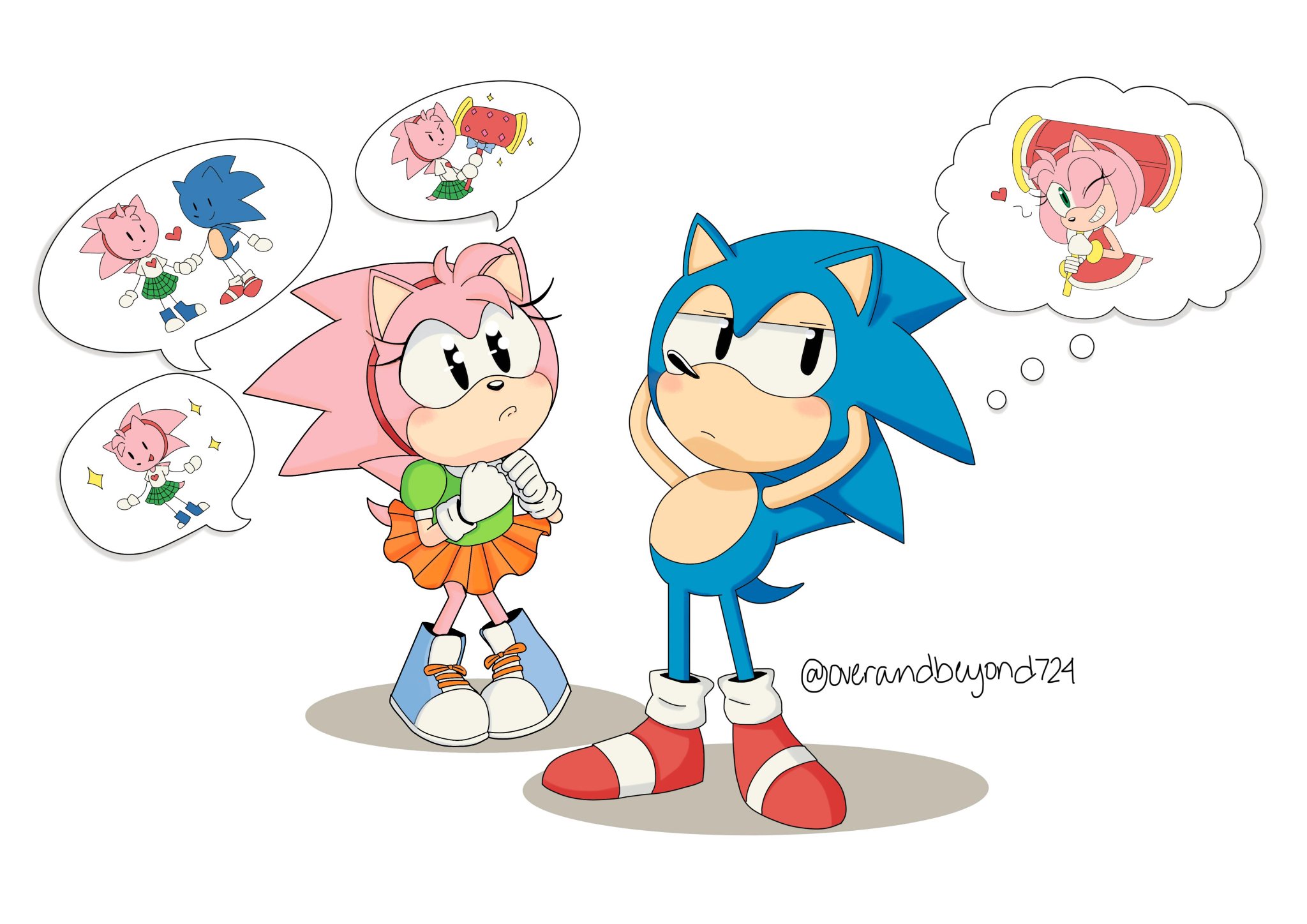 Sonamy Channel on X: Classic Sonic going solo: Expected. Classic Knuckles  and Classic Amy teaming up: Watch Out! #SonicOrigins   / X