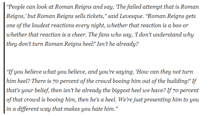 SeanRossSapp's tweet photo. This was three and a half years ago. You think Triple H sees why now? https://t.co/WsqDUcfbQQ