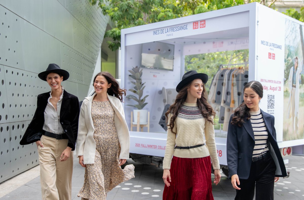 HKStrategies's tweet photo. To amplify the launch of UNIQLO's latest collection of Ines de la Fressange 2020 Fall/Winter, our H+K Thailand team designed an integrated communications activity around a brand immersive media visit, featuring a mobile UNIQLO branded showroom truck.

#HKwork https://t.co/Vtfbw5qp0a