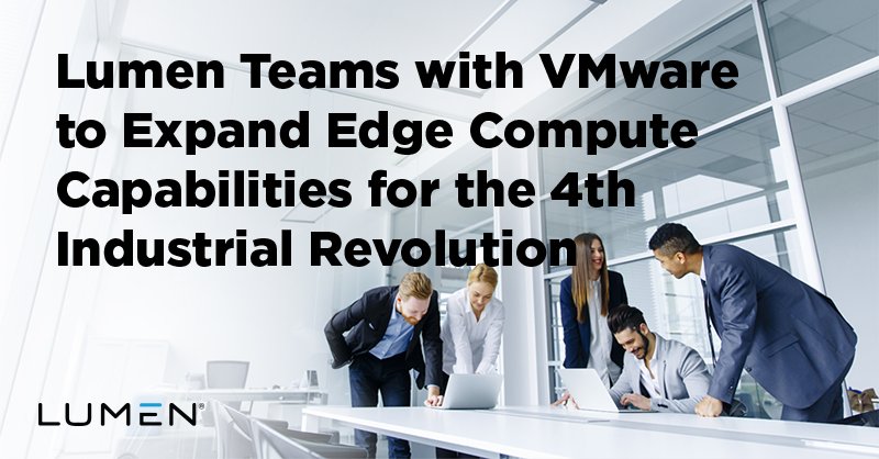 To meet the needs of the 4th Industrial Revolution, <a href="/Lumentechco/">Lumen</a> is delivering #edge services using integrated <a href="/VMware/">VMware</a> technologies. bit.ly/3jD9n6B